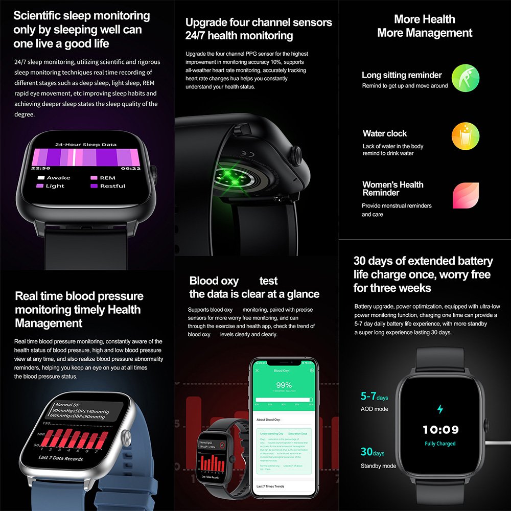 Luxury AMOLED screen Rotatable control smartwatch BT calling heart rate monitor watch sport wrist smart watch men